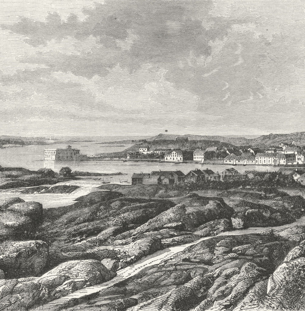 NORWAY. Oscarsborg. View from Koon c1885 old antique vintage print picture